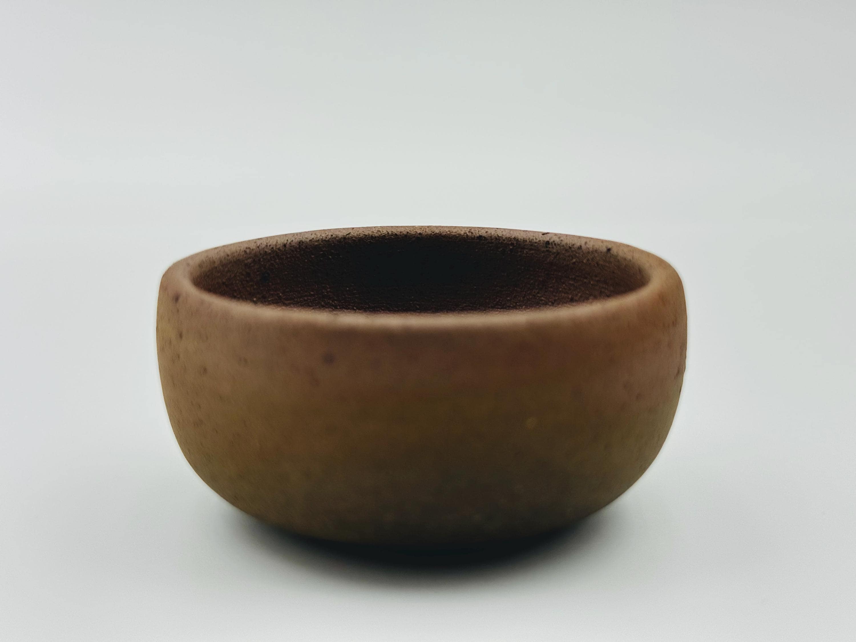 Handcrafted Ceramic Tea Cup: Unglazed Mantou Kiln, Earthy Tones