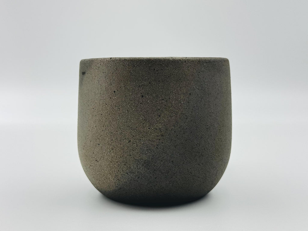Handcrafted Black Sand Mug: Nature themed Minimalist Unglazed Coffee Cup