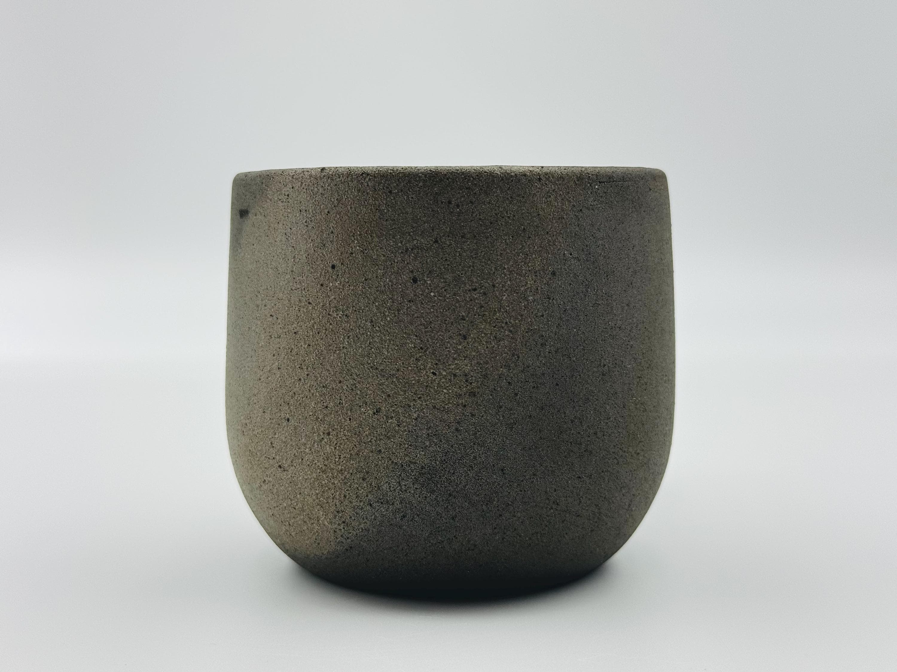Handcrafted Black Sand Mug: Nature themed Minimalist Unglazed Coffee Cup