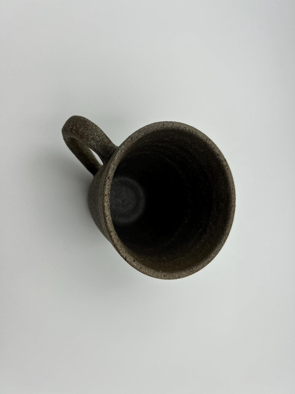 Handcrafted Black Sand Mug: Nature themed Minimalist Unglazed Coffee Mug