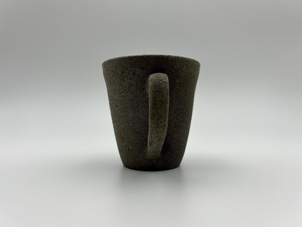 Handcrafted Black Sand Mug: Nature themed Minimalist Unglazed Coffee Mug