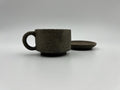 Handcrafted Black Sand Mug: Nature themed Minimalist Unglazed Coffee Cup
